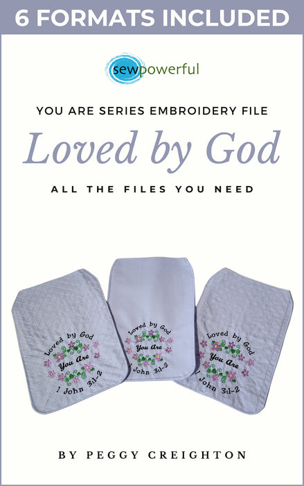 You Are - Machine Embroidery Flap Design Series - Loved By God