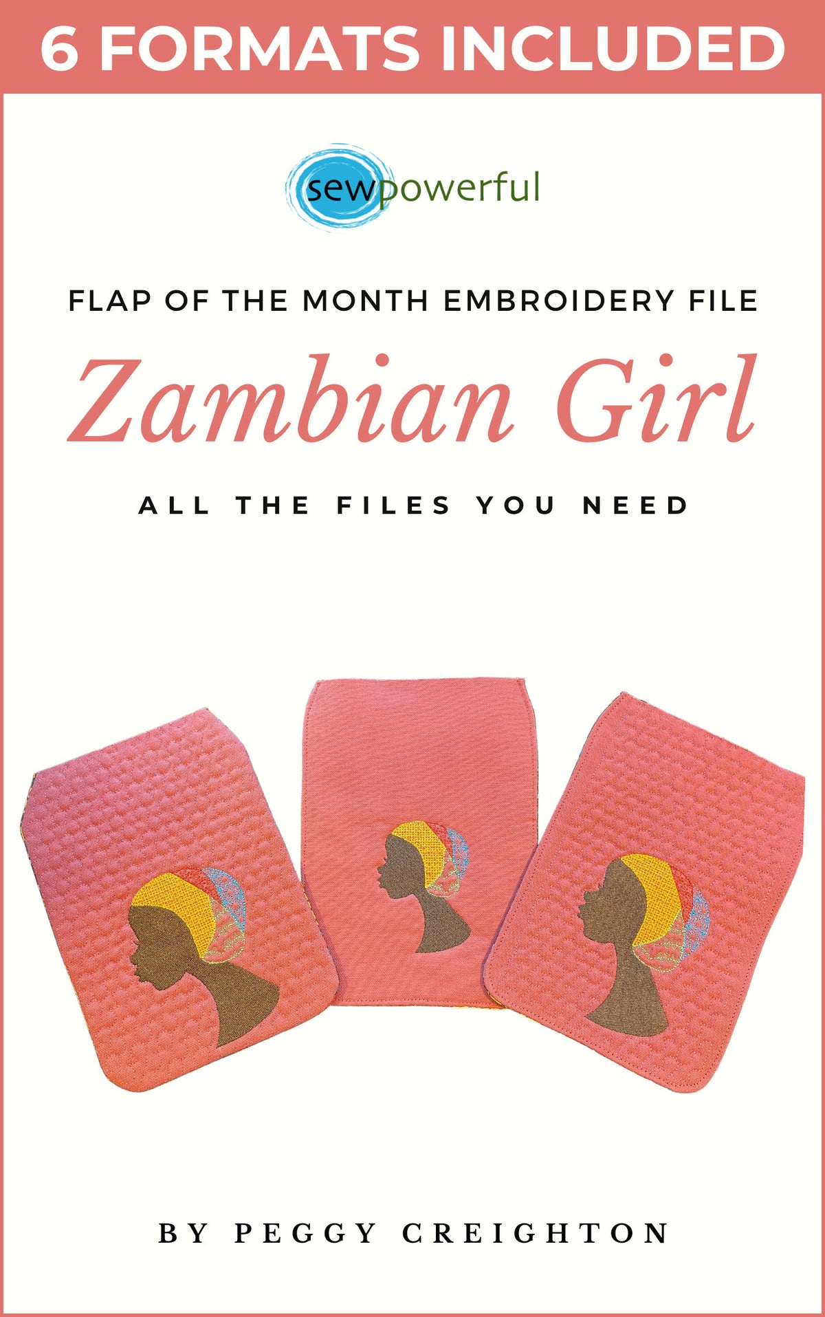 Zambian Girl- Machine Embroidery Flap Of The Month — sewpowerful